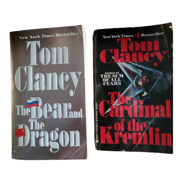 Tom Clancy Paperback Set - Cardinal of the Kremlin & Bear and Dragon - Picture 1 of 5